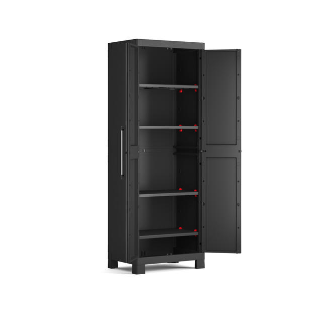 KETER DETROIT WITH 4 SHELVES CABINET BLACK