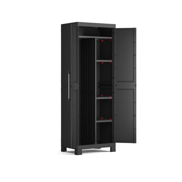 KETER DETROIT UTILITY CABINET WITH 4 SHELVES BLACK