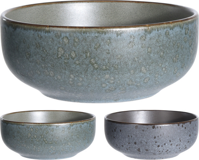 BOWL STONEWARE 600ML 2 ASSORTED COLORS