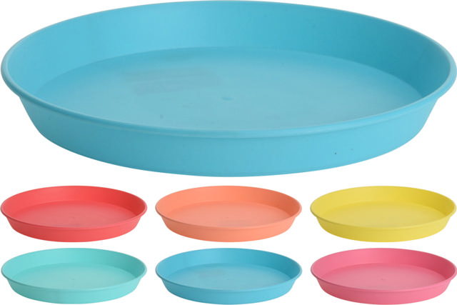 SET 6PCS PLATE IN 6 COLOURS PLASTIC