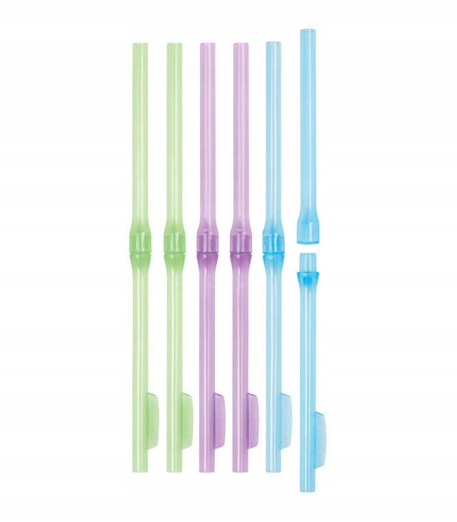 SISTEMA HYDRATION BOTTLE REUSABLE DRINKING STRAWS 6PCS