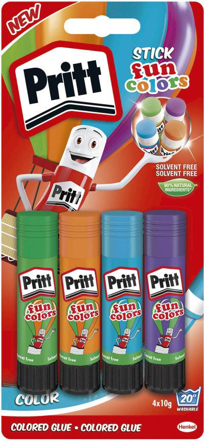 PRITT GLUE STICK FUN 10GR 4PCS