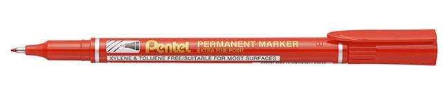 PENTEL PERMANENT MARKER EXTRA FINE POINT RED