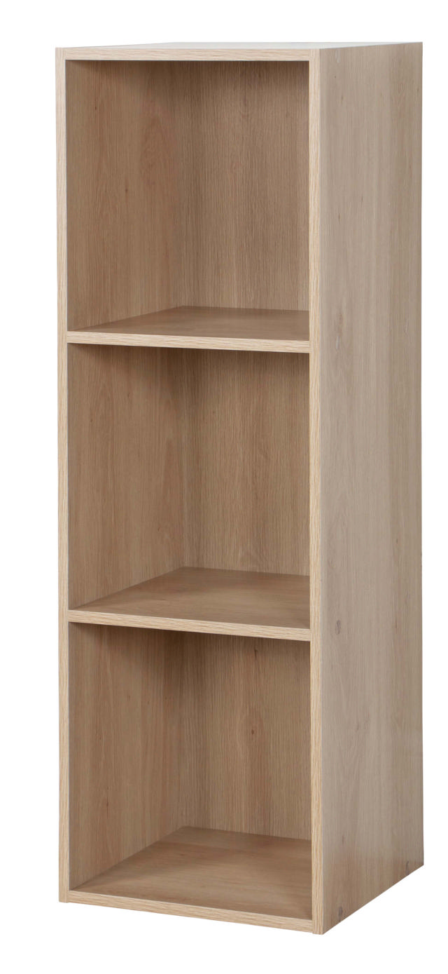 KODU BOOKCASE WITH 3 TIERS 28Χ28Χ84CM OAK