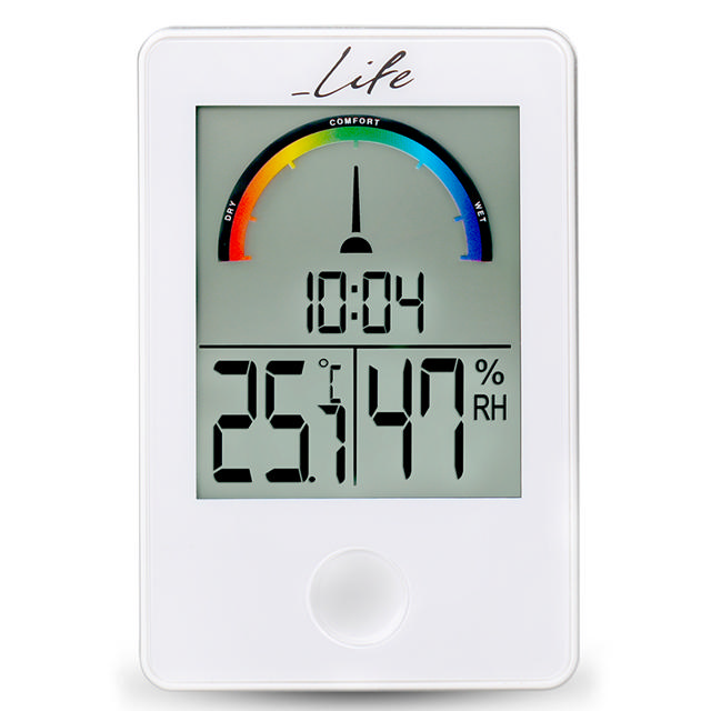 LIFE ITEMP WHITE DIGITAL INDOOR THERMOMETER/ HYGROMETER