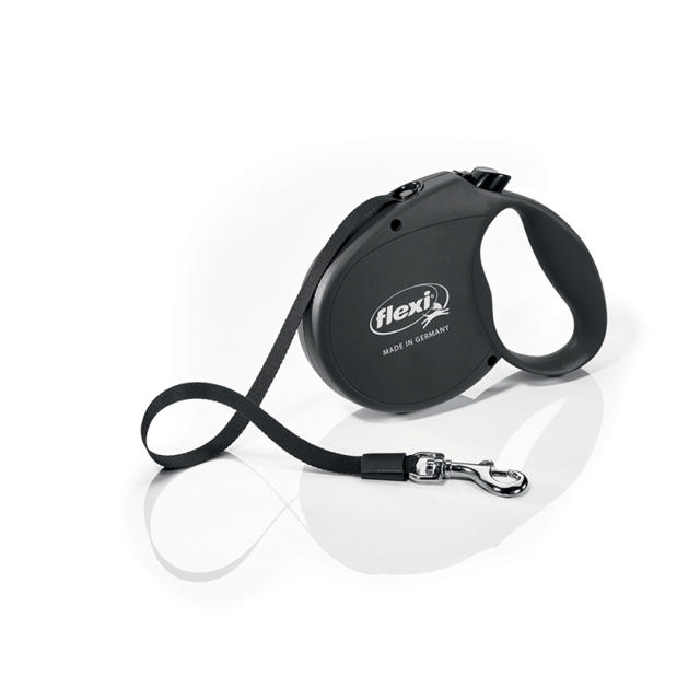 FLEXI CORD LEASH STANDARD BLACK UP TO 25KG