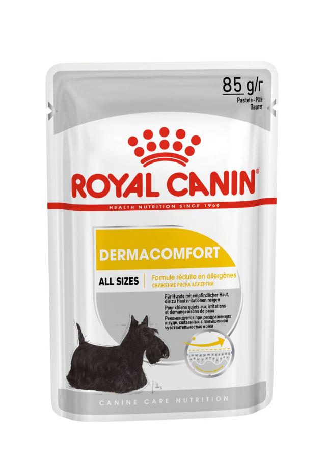 ROYAL CANIN ΛΙΧΟΥΔΙΑ ΣΚΥΛΟΥ ΚΟΤΟΠΟΥΛΟ DERMACOMFORT LOAF 85GR