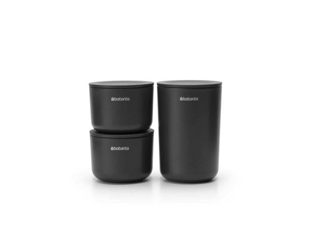 BRABANTIA STORAGE POTS - ΣΚΟΥΡΟ ΓΚΡΙ 3 ΤΜΧ