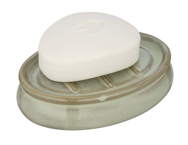 WENKO SIRMIONE CERAMIC SOAP DISH GREEN