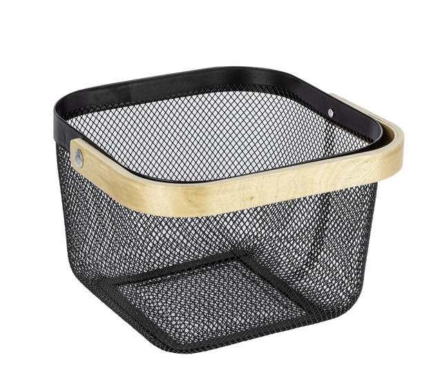 WENKO BASKET BAMBUSA BLACK 25X25X17CM