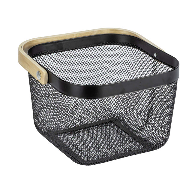 WENKO BASKET BAMBUSA BLACK 25X25X17CM