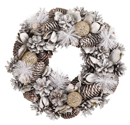 THREE KINGS JINGLE PINE WREATH 30CM