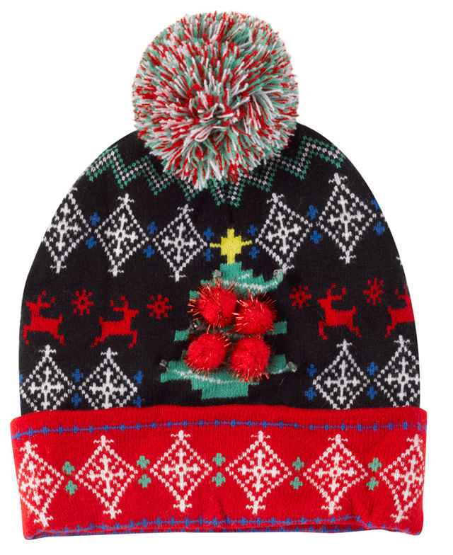 THREE KINGS FLASH LUXURY BEANIE XMAS TREE