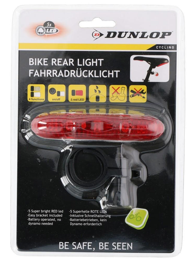 DUNLOP BIKE REAR LIGHT 5 LED 4-31.8MM