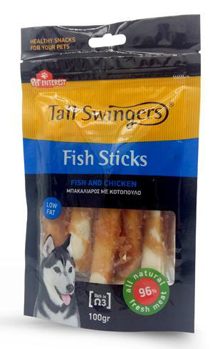 PET INTEREST TAILS FISHSTICKS /CHICKEN SMALL 100GR