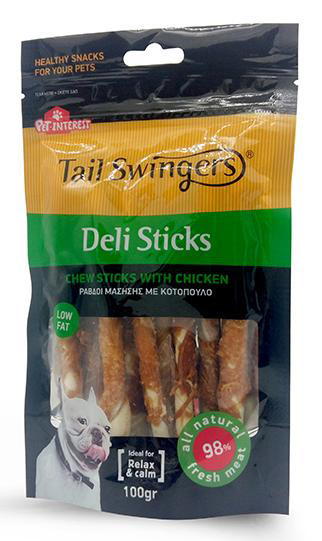 PET INTEREST TAILS DELISTICKS/CHICKEN SMALL 100GR