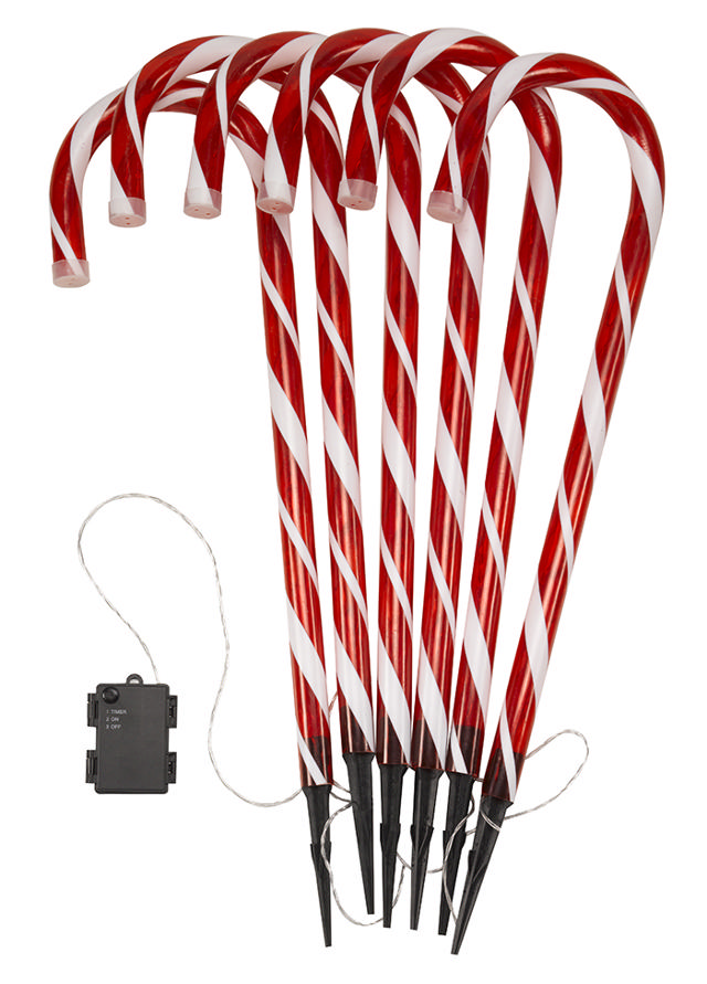 THREE KINGS CANDY CANE STAKES 6 PCS