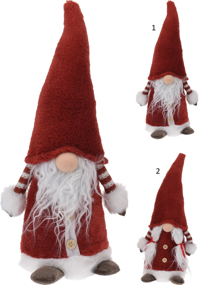 GNOME RED CAP STANDING 45CM 2 ASSORTED DESIGNS