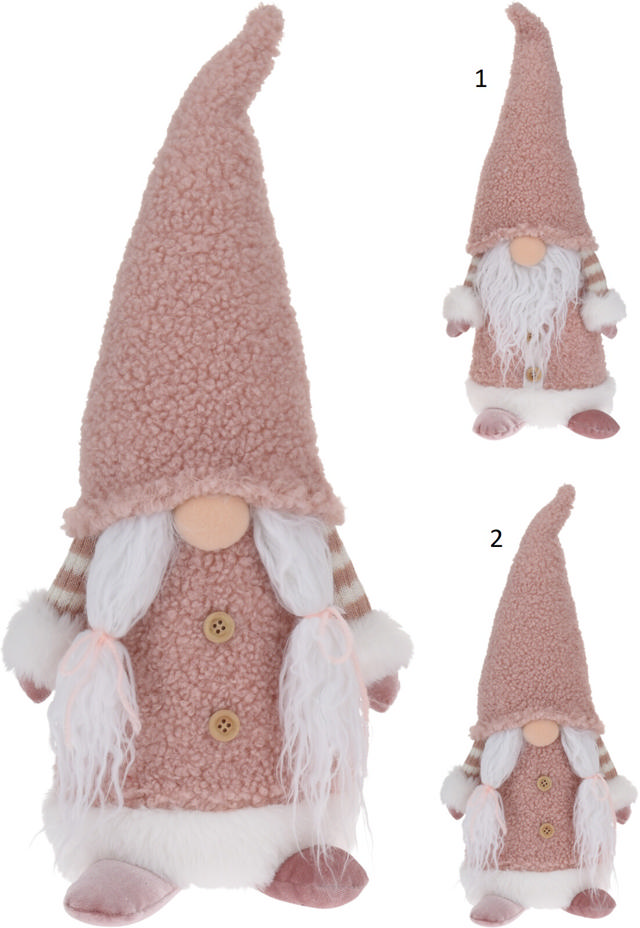 GNOME PINK CAP STANDING 45CM 2 ASSORTED DESIGNS