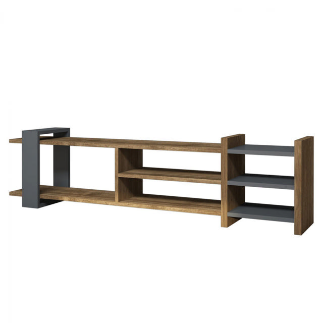 TV FURNITURE WALNUT/ ANTHRACITE 156X29.6X40CM