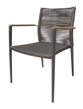 JAMES CHAIR ROPE BACK - GREY COLOR