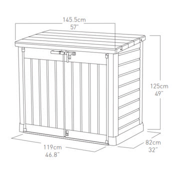 KETER STORE-IT-OUT MAX 145X82X125CM BLACK 1200L