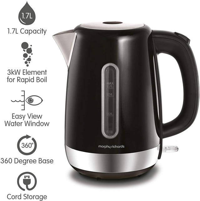 MORPHY RICHARDS 102783 EQUIP KETTLE 3000W 1.7L BLACK