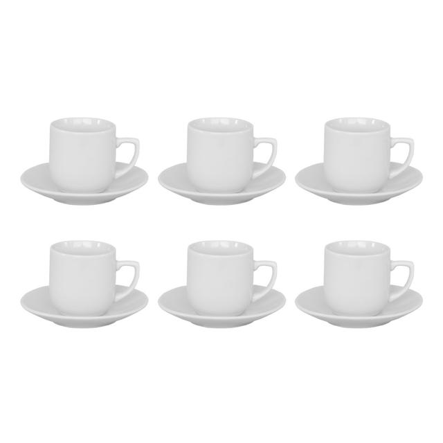 FOLK CUP & SAUCER 90ML 6PCS