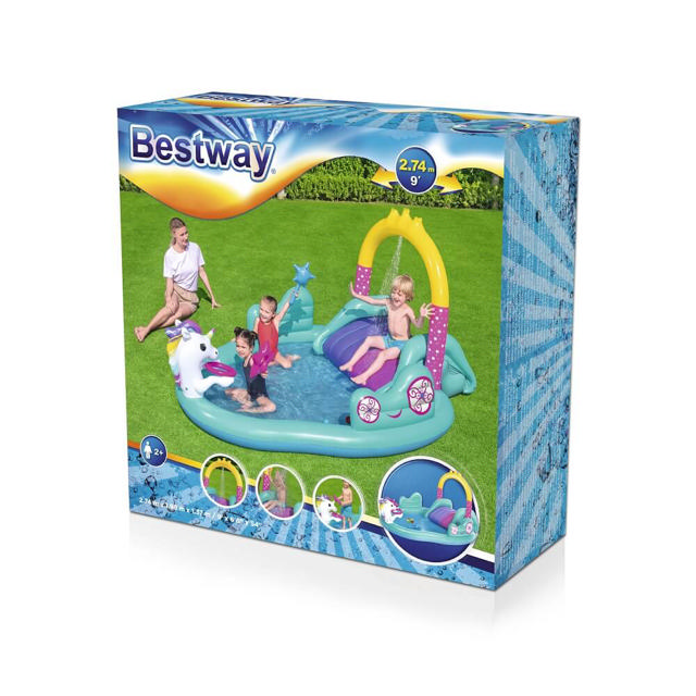 BESTWAY 53097 MAGIC UNICORN PLAY POOL 274X198X137CM