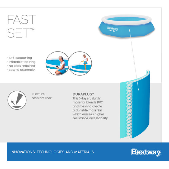 BESTWAY 57450 FAST SET POOL 244X61CM