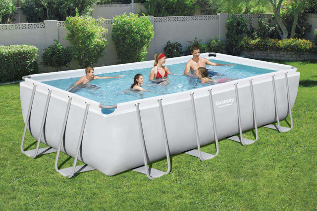 BESTWAY 56466 POWER STEEL FRAME RECTANGULAR POOL 549X274X122CM SA