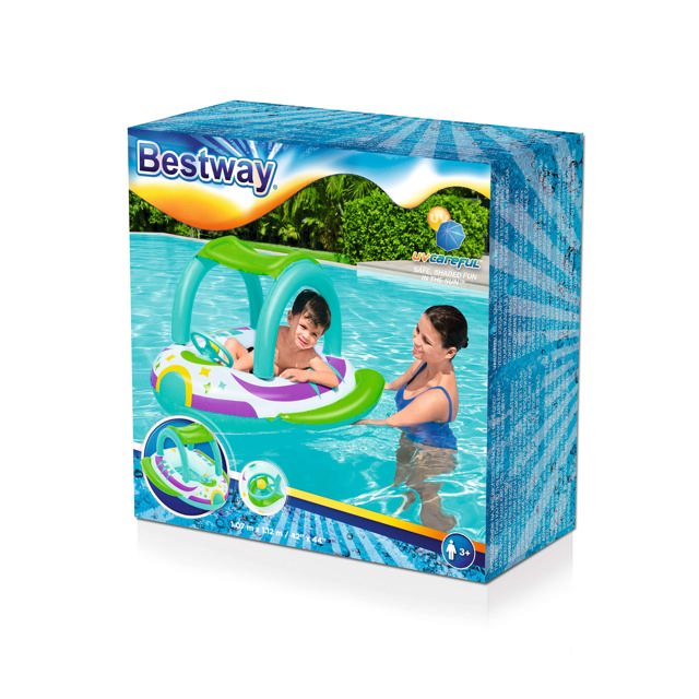 BESTWAY 34149 SPACE SPLASH BABY BOAT AND POOL FLOATS 107X112CM