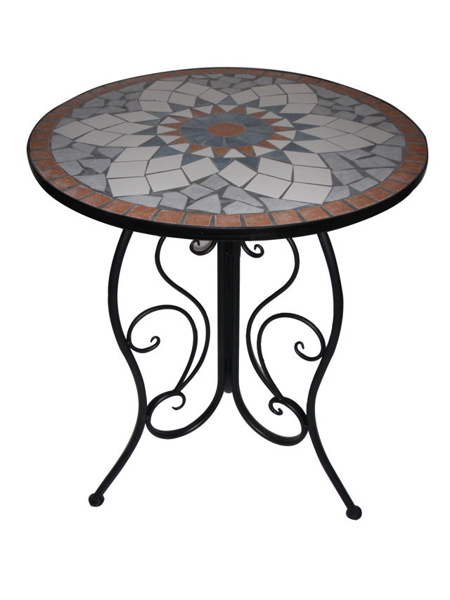 DENVER MOSAIC OUTDOOR TABLE Ø60CM - BROWN