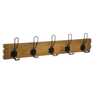 5FIVE HANGER 5 HOOKS WOOD/METAL LOFT 64X9.5XH14CM