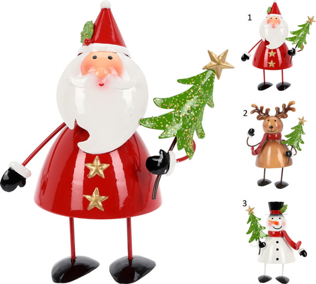 XMAS FIGURE 130X84X170MM 3 ASSORTED DESIGNS