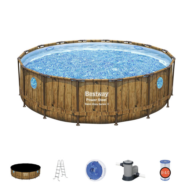 BESTWAY 56725 ROUND POOL FRAME 488X122CM GREY