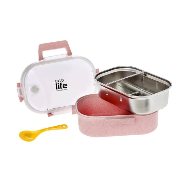 ECOLIFE LUNCH BOX PINK 900ML