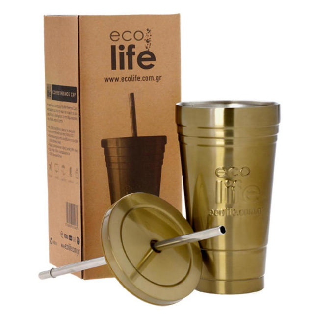 ECOLIFE ΘΕΡΜΟΣ ΠΟΤΗΡΙ ΦΡΑΠΕ 48CL ΜΠΡΟΝΖΕ