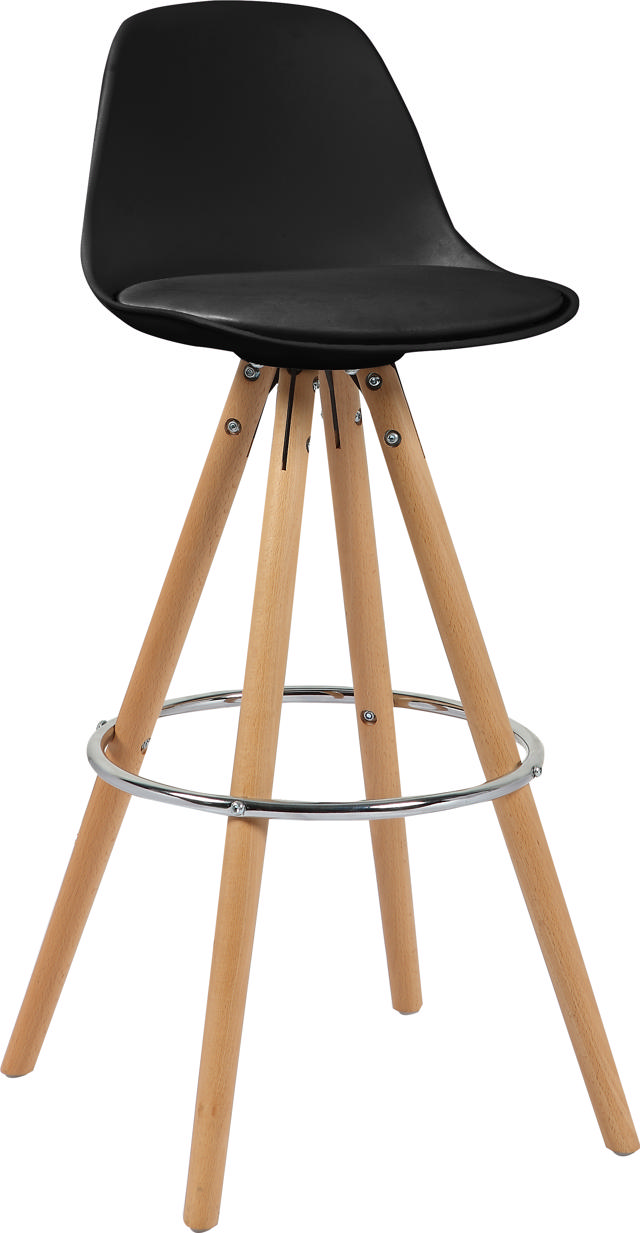 SUPERLIVING VERA BAR STOOL SEAT BLACK 42X43X85CM