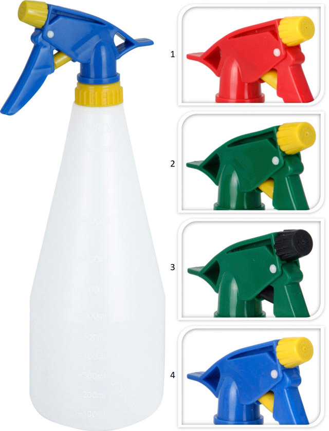 TRIGGER SPRAYER 1L 4 ASSORTED COLORS