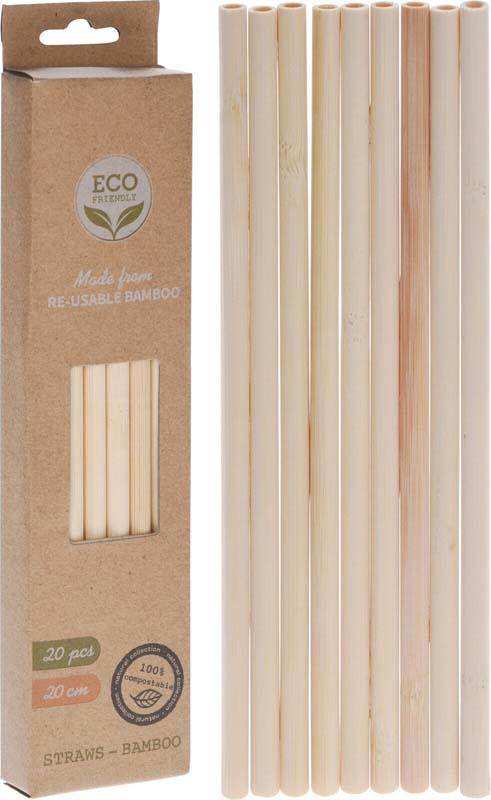 STRAW BAMBOO SET 20PCS