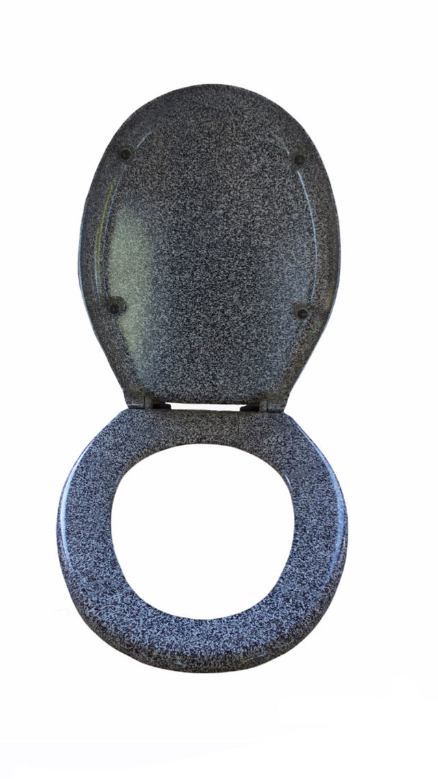 IO BAGNO TOILET SEAT MARBLE BLACK DUROPLAST