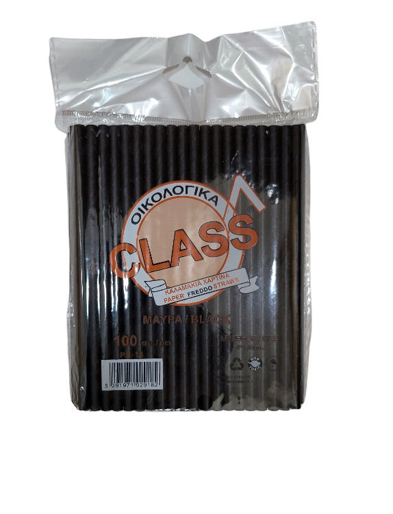 PAPER STRAWS 100PCS BLACK