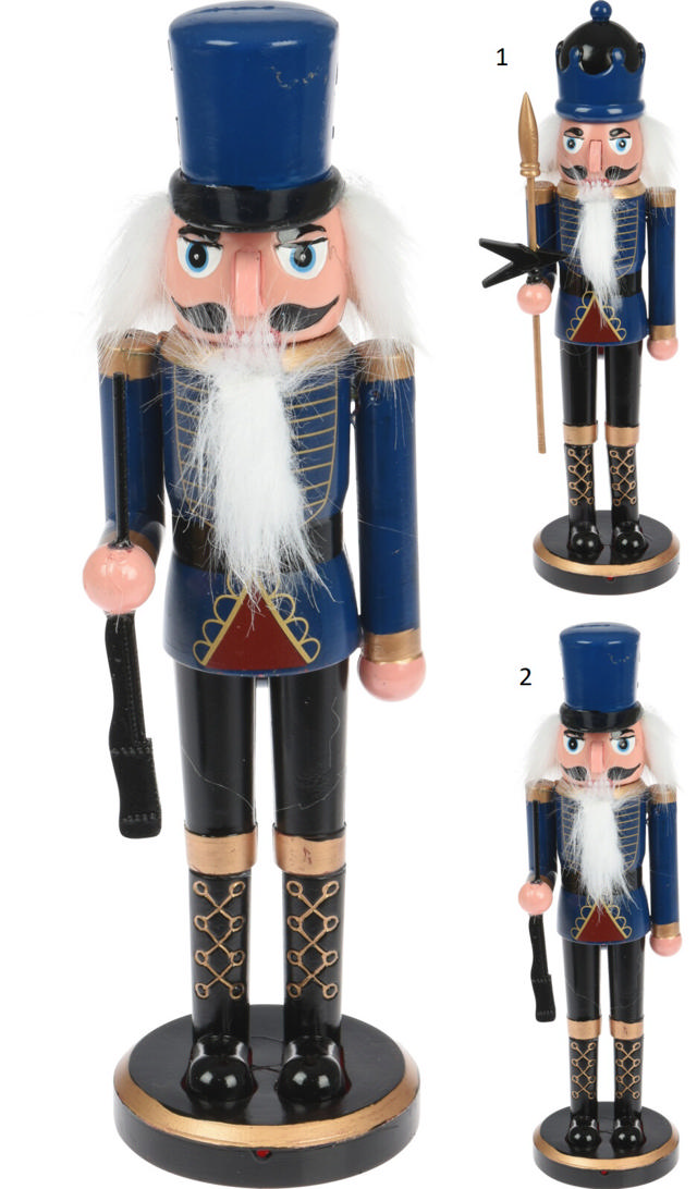 NUTCRACKER STANDING 28CM BLUE 2 ASSORTED DESIGNS