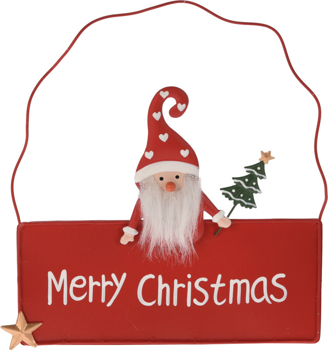 HANG SIGN SANTA TRADITION 3 ASSORTED DESIGNS