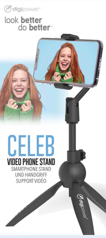 DIGIPOWER TRIPOD VIDEO PHONE STAND SELFIE STICK