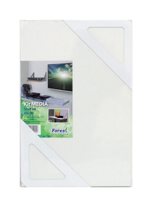 SHELF KIT MEDIA 45X30CM WHITE