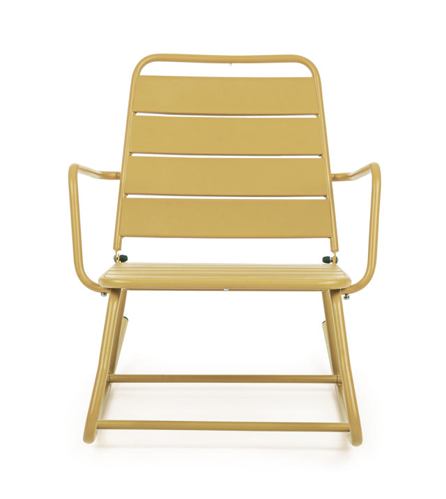 BIZZOTTO LILLIAN ROCKING CHAIR 74X90X63CM - YELLOW