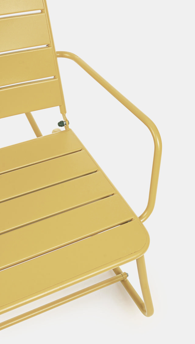 BIZZOTTO LILLIAN ROCKING CHAIR 74X90X63CM - YELLOW