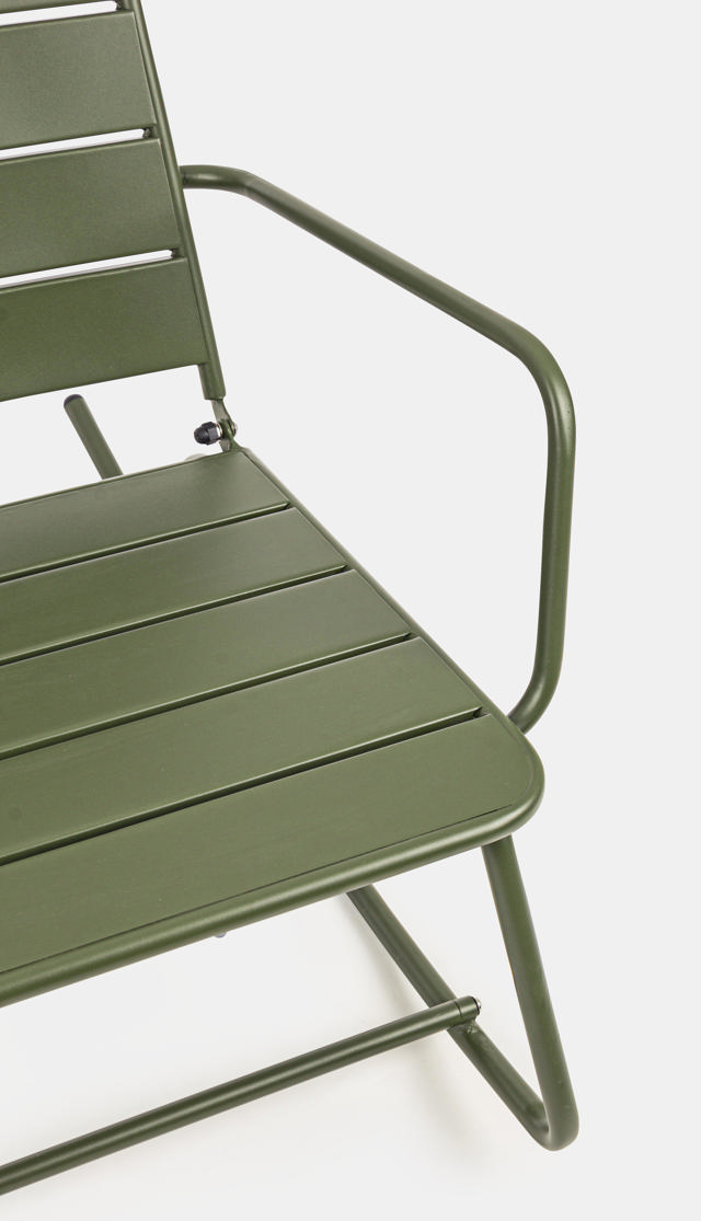 BIZZOTTO LILLIAN ROCKING CHAIR 74X90X63CM -GREEN